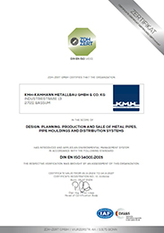 Certificado
ISO 14001:2015 Certificado
ISO 14001:2015