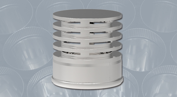 Lamellated cap for fume extraction